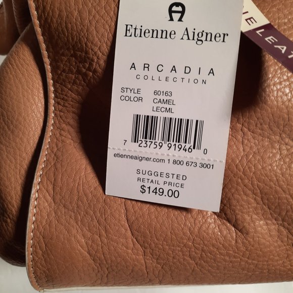 Etienne Aigner, Camel, Leather, Shoulder Bag - Picture 13 of 16